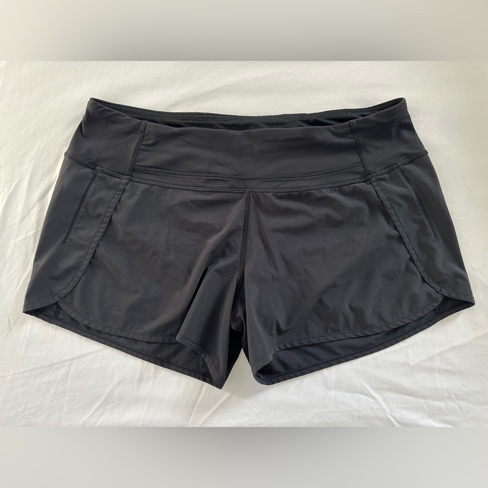 Lululemon Women’s Running Black Shorts 10 Infinity Drawcord